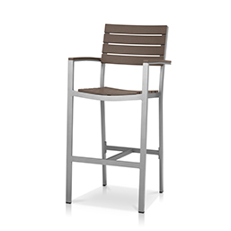 Bar Arm Chair Kessler Silver / Gray